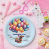 Happy Birthday Dackel Balloons Pappteller (Party)