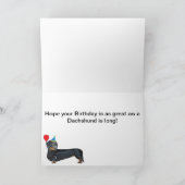 Happy Birthday Dackel Karte (Innenseite)
