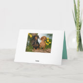 Happy Birthday Dackel Puppy Dog Card Karte (Rückseite)