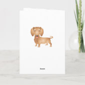 Happy Birthday Dackel Puppy Dog Note Card Karte (Rückseite)
