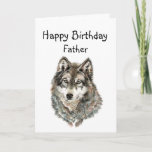 Happy Birthday Dad, Father Humor Wolf, Wolves Karte<br><div class="desc">Great image for Dad,  Father who love wolves or animals with humorous quote about being loyal and great to howl with</div>