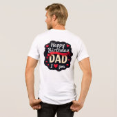 Happy Birthday Dad-i love you dad Tri-Blend Shirt (Rückseite voll)
