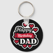 Happy birthday Dad Schlüsselanhänger (Rückseite)