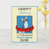 Happy Birthday Daddy aus Ihrem Boston Terrier Karte (Gelbe Blume)