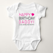 Happy Birthday Daddy Baby Strampler (Vorderseite)