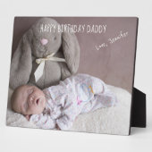Happy Birthday Daddy Custom Baby Foto Fotoplatte (Seite)