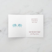 Happy Birthday Daddy Foto von Twins Karte (Innenseite)