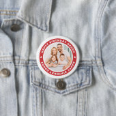 Happy Birthday Daddy Modern Simple Custom Foto Button (Beispiel)