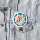 Happy Birthday Daddy Modern Simple Custom Foto Button (Beispiel)