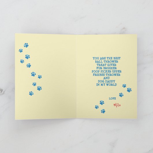 Happy Birthday Daddy von Ihrem Chihuahua Hund Karte (Innenseite)