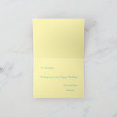Happy Birthday Daffodils Personalizable Card Karte (Innenseite)