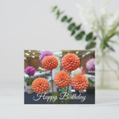 Happy Birthday Dahlia Rose Toscano #1 Postkarte (Stehend Vorderseite)