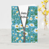 Happy Birthday Daisies mit Zipper Karte (Gelbe Blume)