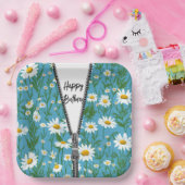 Happy Birthday Daisies mit Zipper Pappteller (Party)