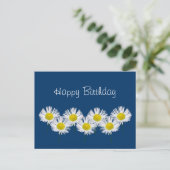 Happy Birthday Daisies Postkarte (Stehend Vorderseite)