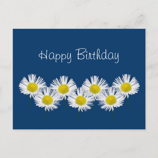 Happy Birthday Daisies Postkarte (Vorderseite)