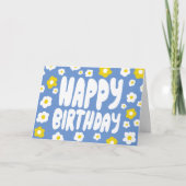 HAPPY BIRTHDAY Daisis Bubble Letters CUSTOM Bday Karte (Vorderseite)