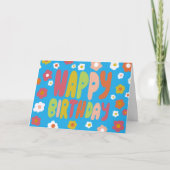 HAPPY BIRTHDAY Daisis Bubble Letters CUSTOM Bday Karte (Vorderseite)