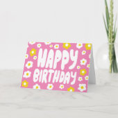HAPPY BIRTHDAY Daisis Bubble Letters CUSTOM Bday Karte (Vorderseite)