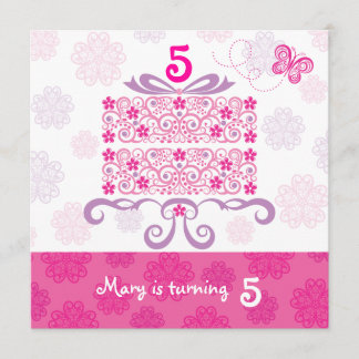 Happy Birthday Daisy Cake Einladung