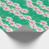 Happy Birthday Daisy Garden Design Geschenkpapier (Ecke)