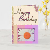 Happy Birthday Daisy Karte (Gelbe Blume)