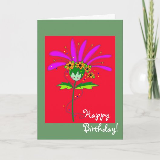 Happy Birthday Daisy Karte (Vorderseite)