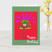 Happy Birthday Daisy Karte (Gelbe Blume)