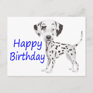 Happy Birthday Dalmatiner Puppy Dog Postkarte