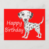Happy Birthday Dalmatiner Puppy Dog Postkarte (Vorderseite)