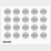 Happy Birthday Damask Envelope Sticker Siegel (Blatt)