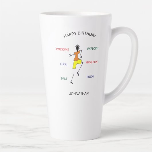 Happy Birthday Dance Dance Moves Milchtasse (Rechts)