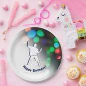 Happy Birthday Dance Party Lights Pappteller (Party)