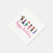 Happy Birthday Dance Themed Party Ballet Stich Jaz Serviette (Ecke)