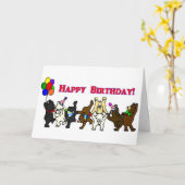 Happy Birthday Dancing Bears Karte (Gelbe Blume)