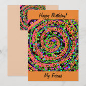 Happy Birthday Dankeskarte (Vorne/Hinten)