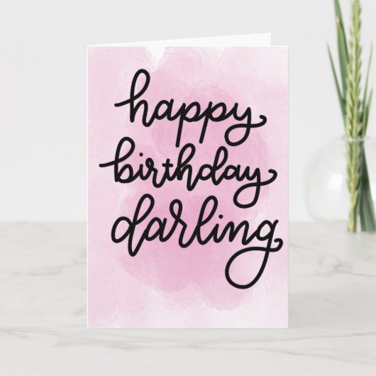 Happy Birthday Darling card Karte (Vorderseite)