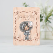 Happy Birthday Darling Daughter Turning 1 Einladung (Stehend Vorderseite)