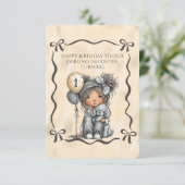 Happy Birthday Darling Daughter Turning 1 Einladung (Stehend Vorderseite)