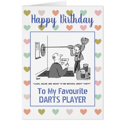 Happy Birthday Darts Player (Vorne)