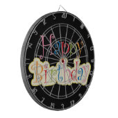 Happy Birthday Dartscheibe (Vorderseite Links)
