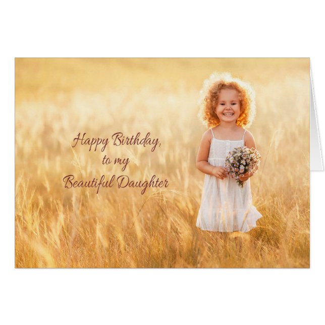 Happy Birthday Daughter (Vorderseite (Horizontal))