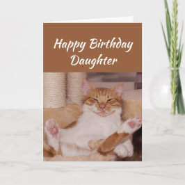 Happy Birthday Daughter Celebrate Funny Cat Karte