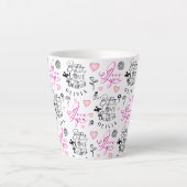 Happy Birthday Daughter Custom Name Milchtasse (Vorderseite)