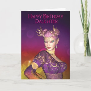 Happy Birthday Daughter Elf Card Karte