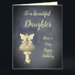 Happy Birthday Daughter Fairy Design Karte<br><div class="desc">Hübsch Happy Birthday Daughter Design Grußkarte.</div>