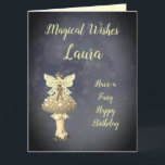 Happy Birthday Daughter Fairy Design Karte<br><div class="desc">Hübsch Happy Birthday Daughter Design Grußkarte.</div>