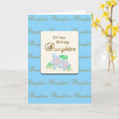 Happy Birthday Daughter (Geburtstag) Karte (Gelbe Blume)