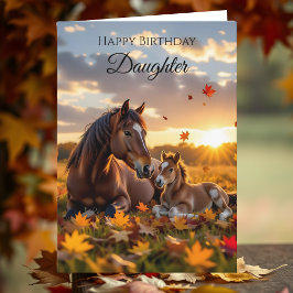 Happy Birthday Daughter | Horse Themed Karte