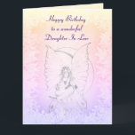 Happy Birthday Daughter in Law Fairy Design Karte<br><div class="desc">Schöne Moonstone Fairy Design Happy Birthday Tochter in Law Grußkarte.</div>